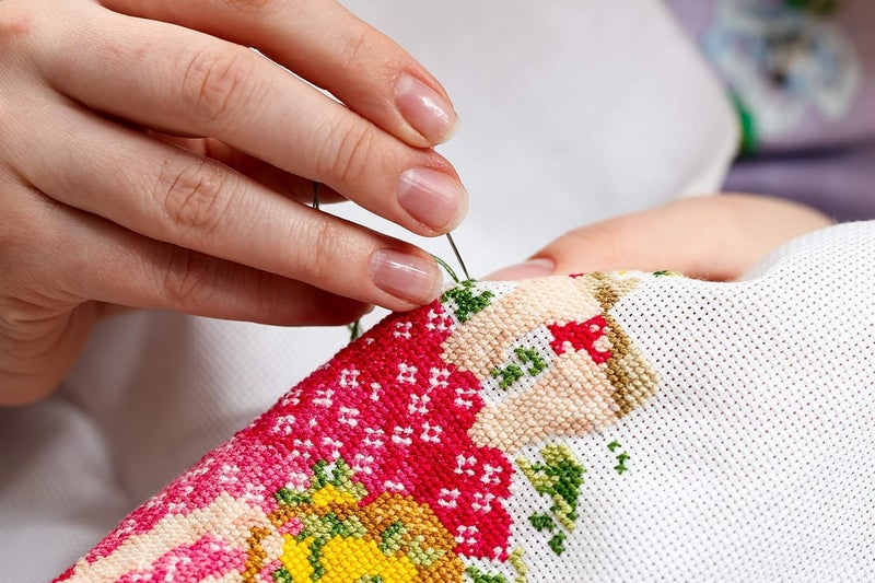 Funcrostitch أطقم تطريز كروس عدّ للمبتدئين، طقم تطريز غير مطبوع 14CT خيوط قطن DMC للأعمال اليدوية للبالغين - قطط تحت الشمس (1) 7.5"×11" - Image 5